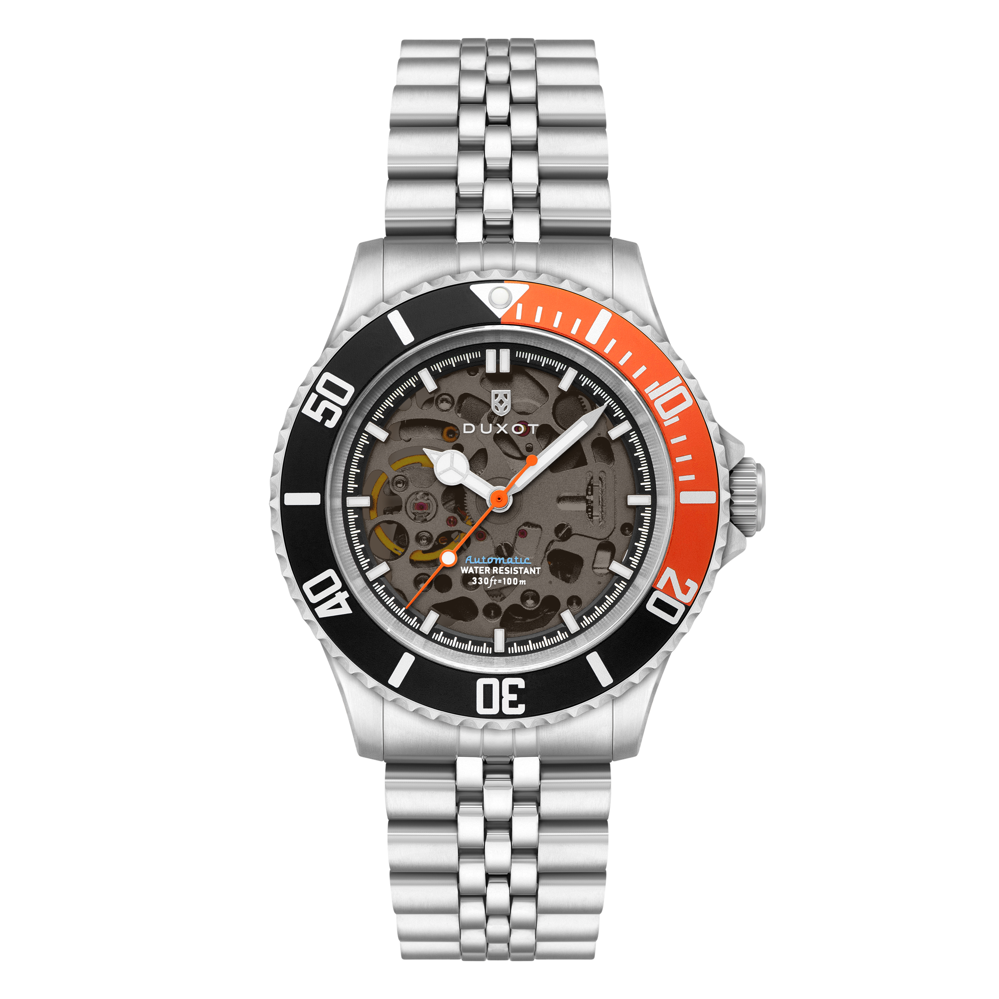 Orange Black | Atlantica Skeleton Diver Automatic – Duxot Watches Orange Black | Atlantica Skeleton Diver Automatic – Duxot Watches