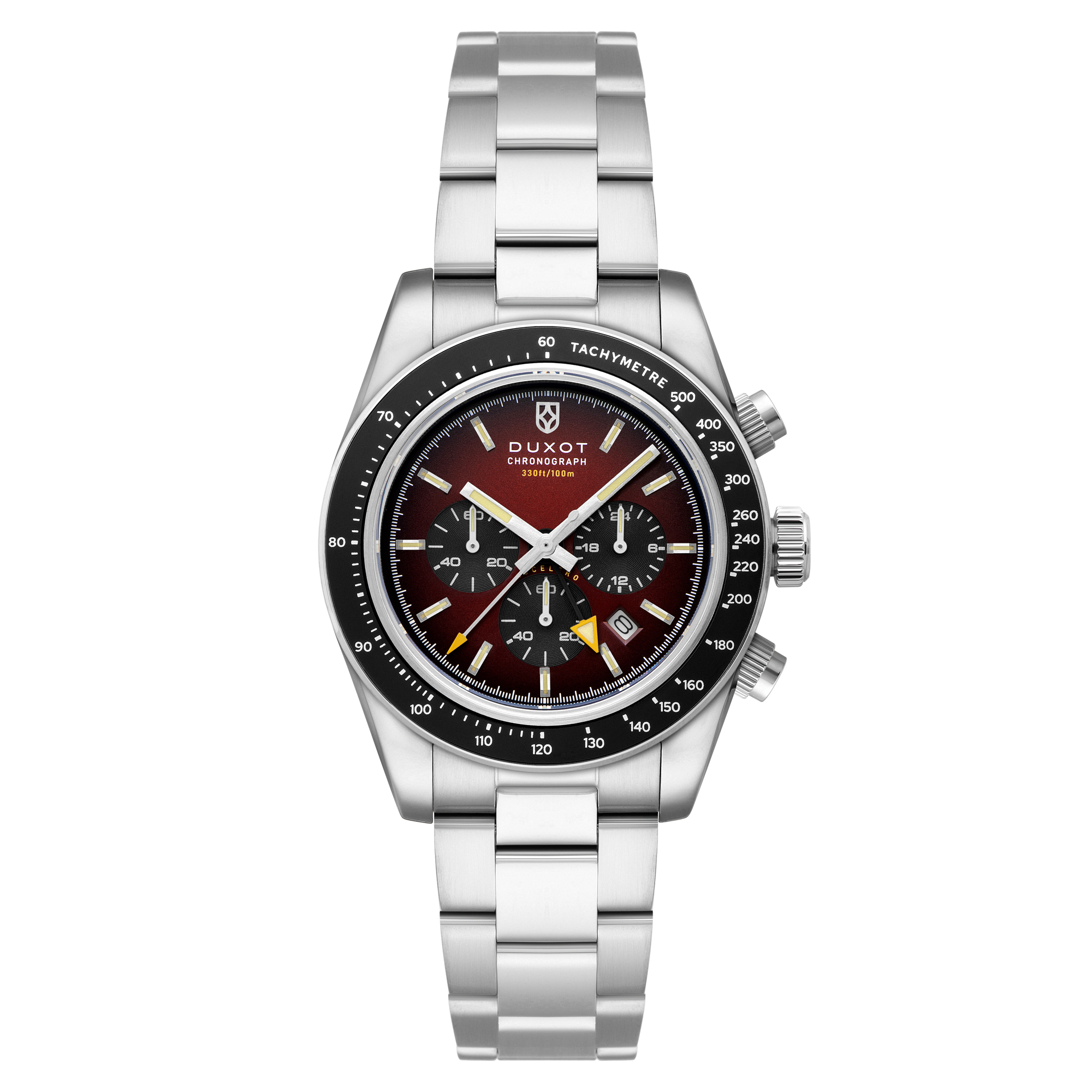 Radial Red | Vitesse Dual Time Chronograph – Duxot Watches Radial Red | Vitesse Dual Time Chronograph – Duxot Watches