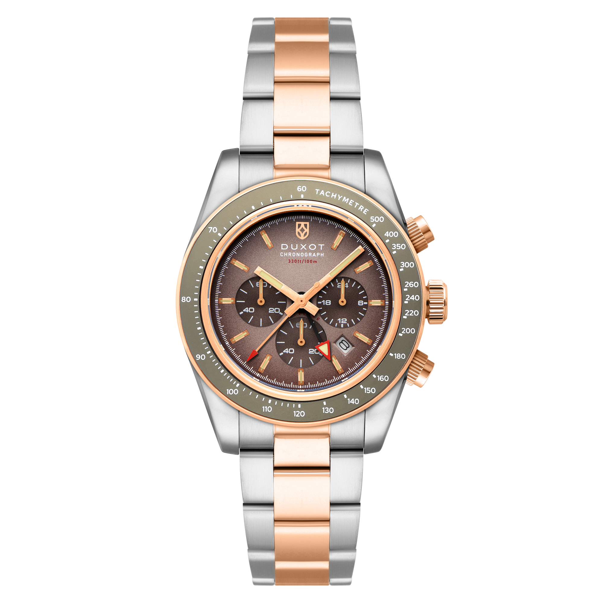 Rust Brown | Vitesse Dual Time Chronograph – Duxot Watches Rust Brown | Vitesse Dual Time Chronograph – Duxot Watches