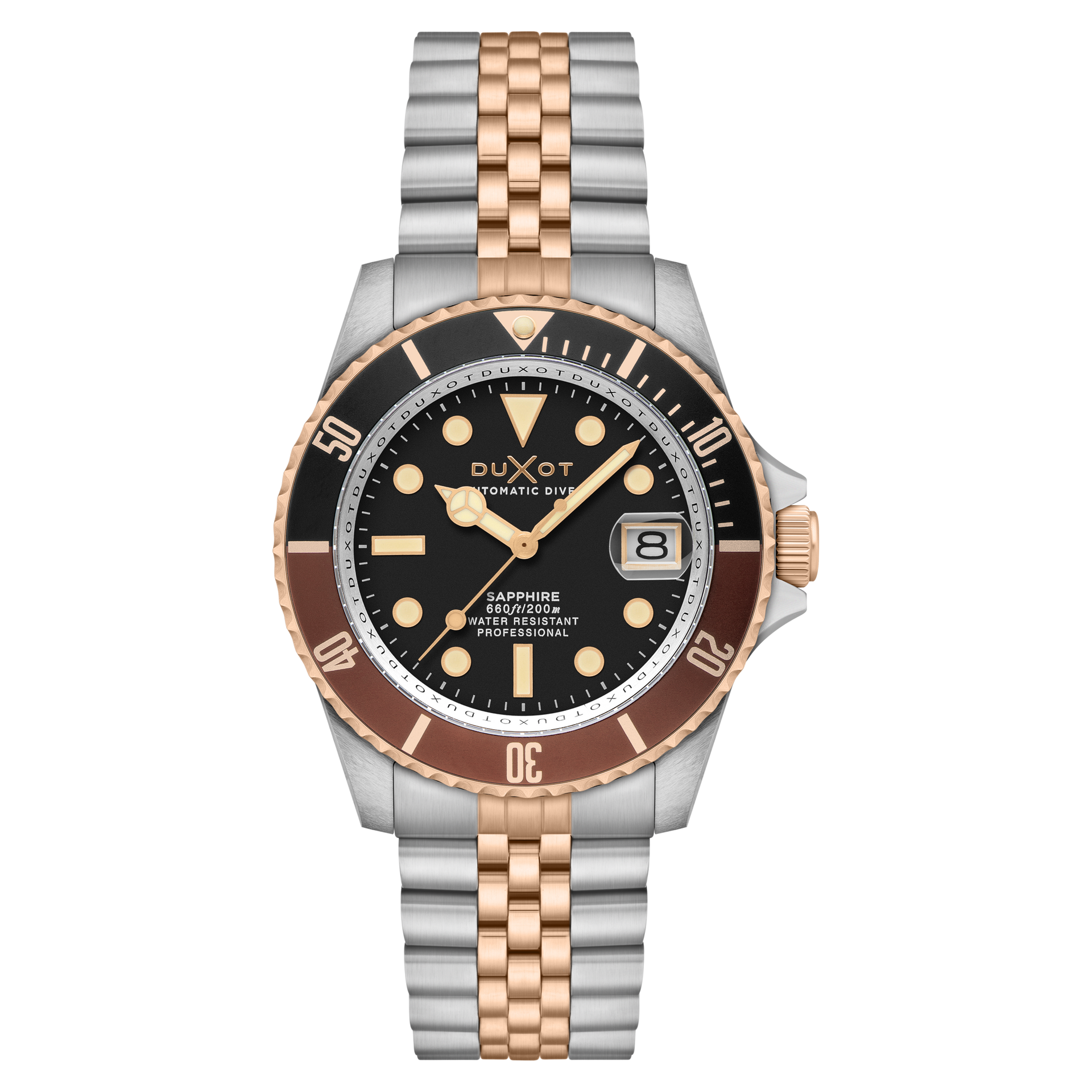 Two Tone Brown | Atlantica Diver Automatic – Duxot Watches