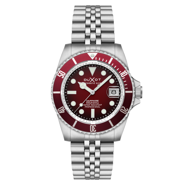 Merlot Red | Atlantica Diver Automatic – Duxot Watches Merlot Red | Atlantica Diver Automatic – Duxot Watches
