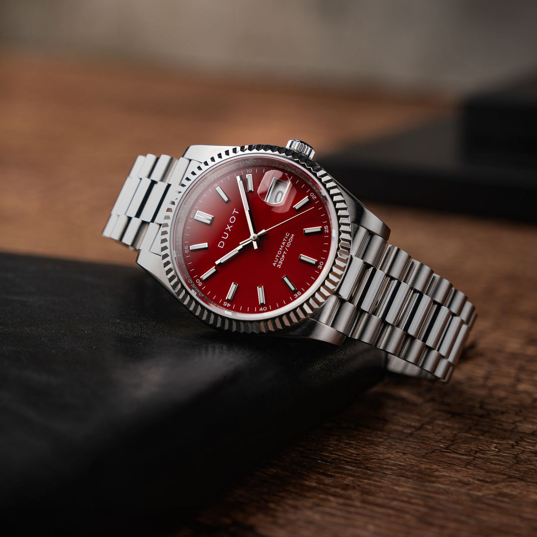 Firebrick Red | Marcel Automatic – Duxot Watches
