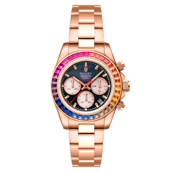 Pearl Rose | Accelero Rainbow Chronograph – Duxot Watches
