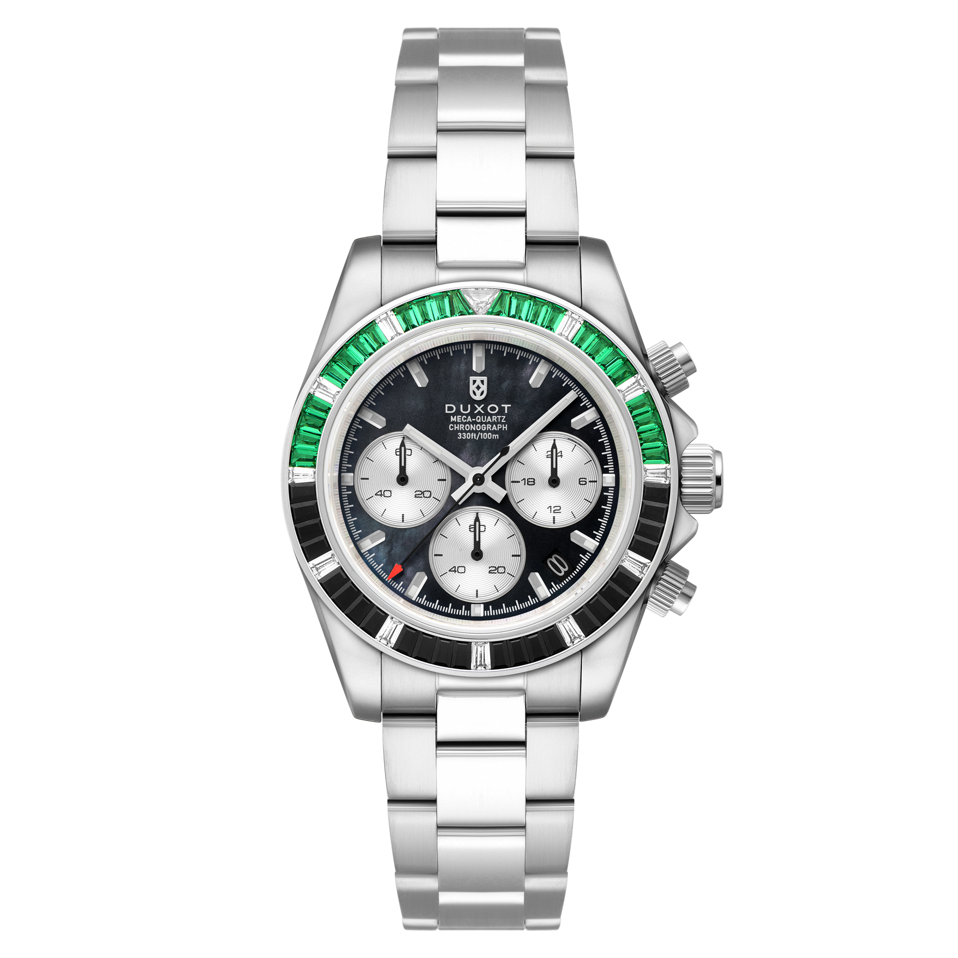 Pearl Green Emerald | Accelero Rainbow Chronograph – Duxot Watches
