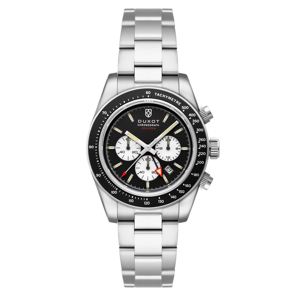 Charcoal Black | Vitesse Dual Time Chronograph – Duxot Watches