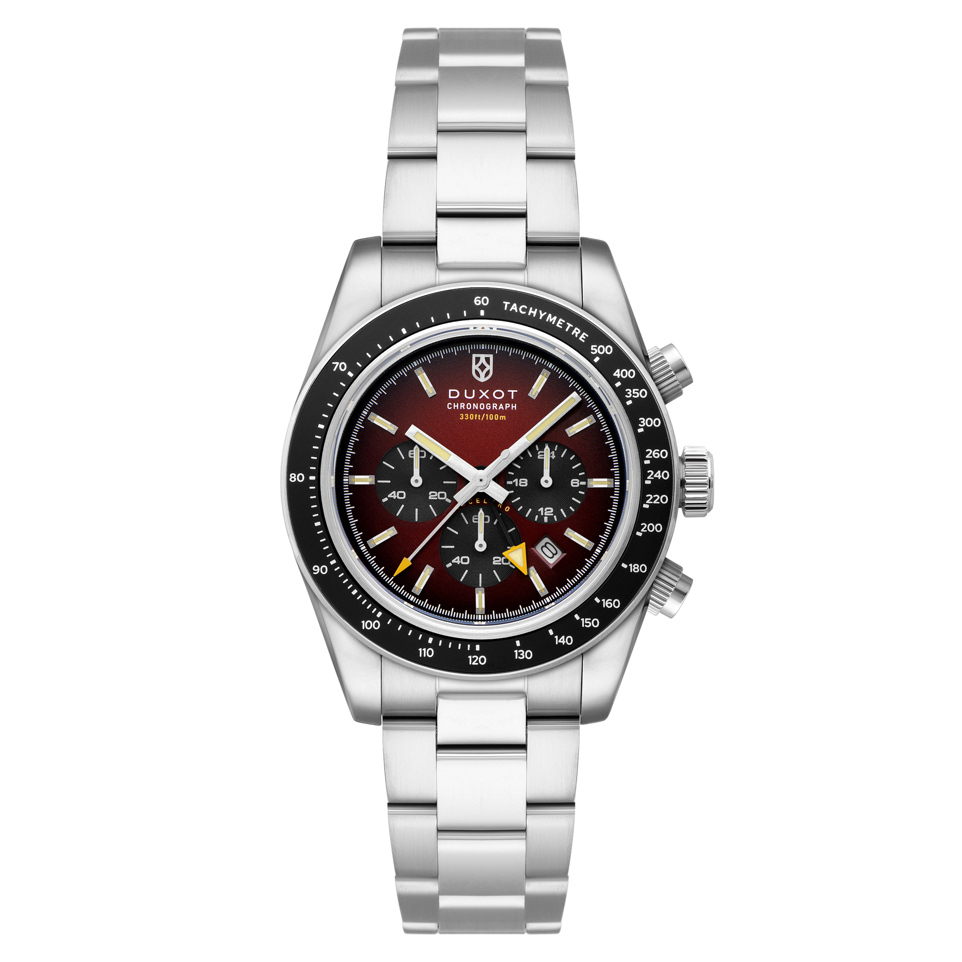 テツコウテイオー Radial Red | Vitesse Dual Time Chronograph – Duxot Watches