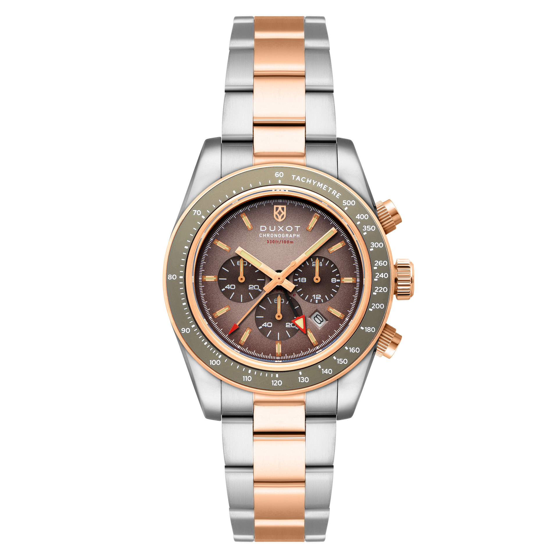Rust Brown | Vitesse Dual Time Chronograph – Duxot Watches
