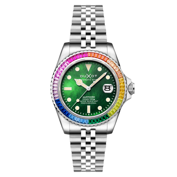 Green Mop | Atlantica 40 Rainbow Automatic – Duxot Watches