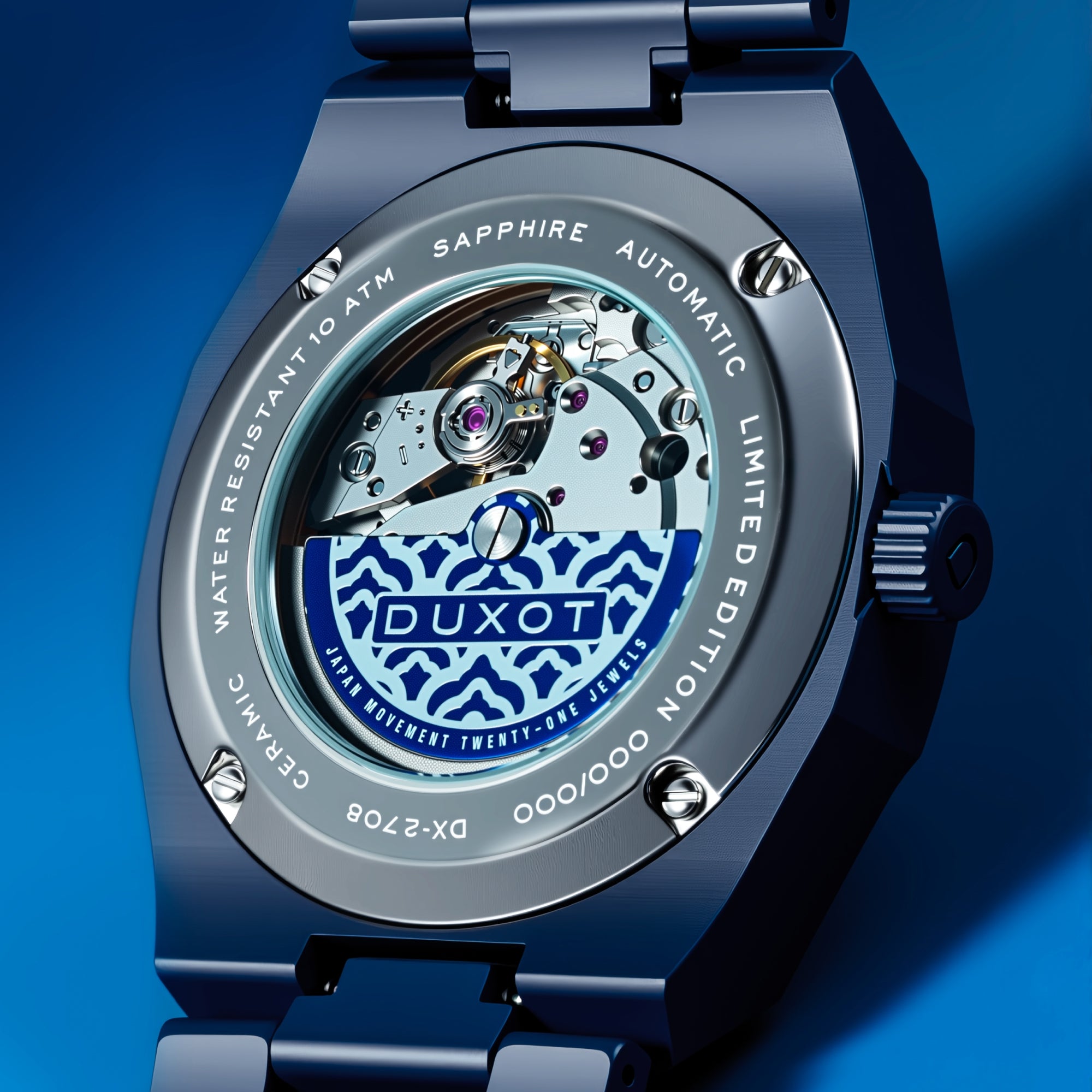 Fume Blue | Pamplona Ceramic Automatic Limited Edition – Duxot Watches
