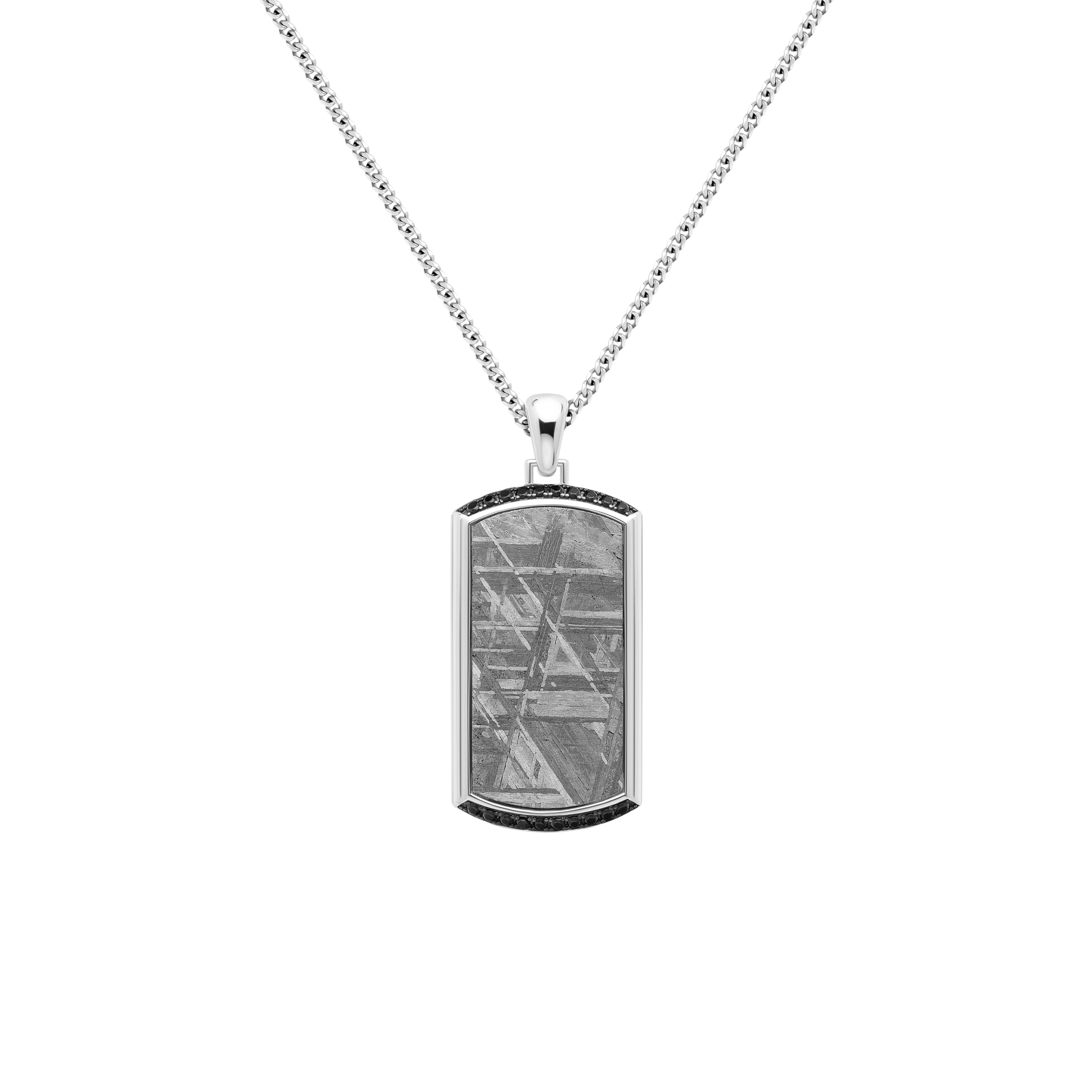 Cloudy Silver Meteorite | Vezeto Dog Tag – Duxot Watches