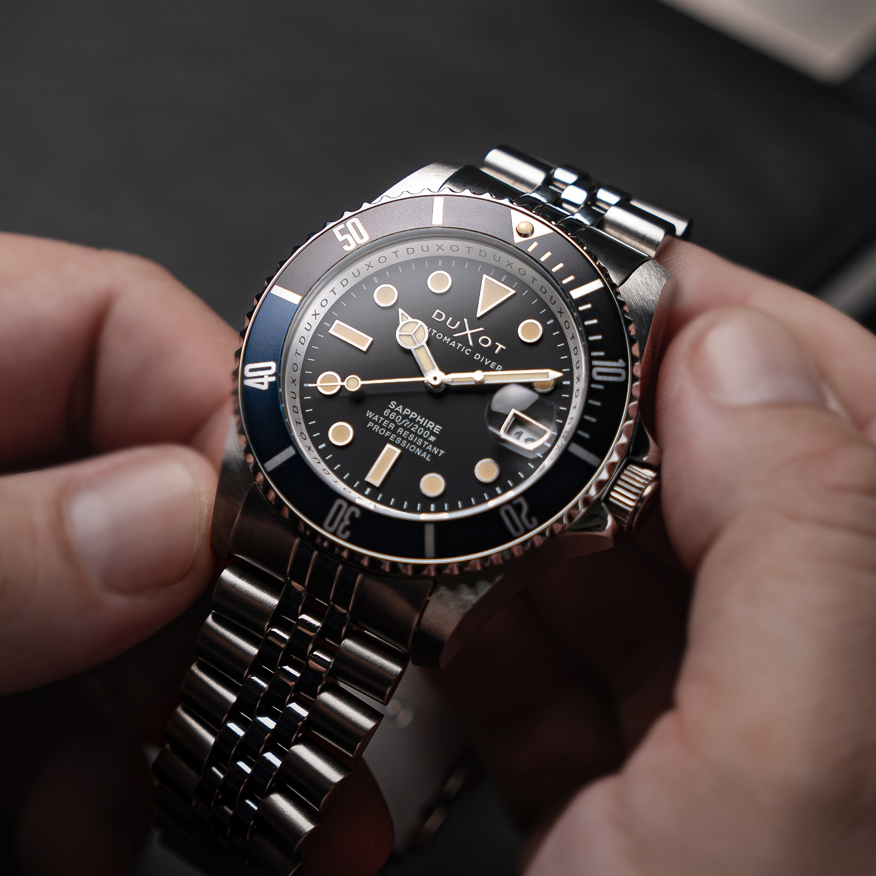 Oil Black | Atlantica Diver Automatic – Duxot Watches