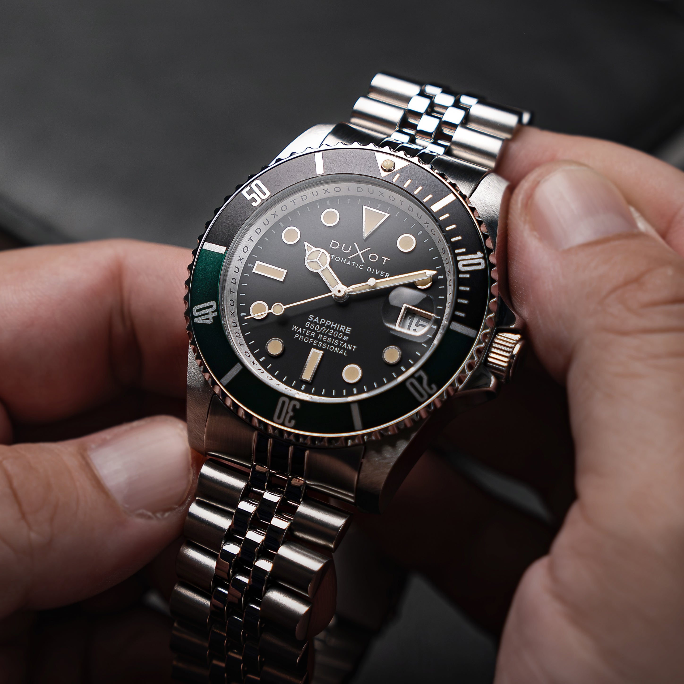 Pitch Black | Atlantica Diver Automatic – Duxot Watches