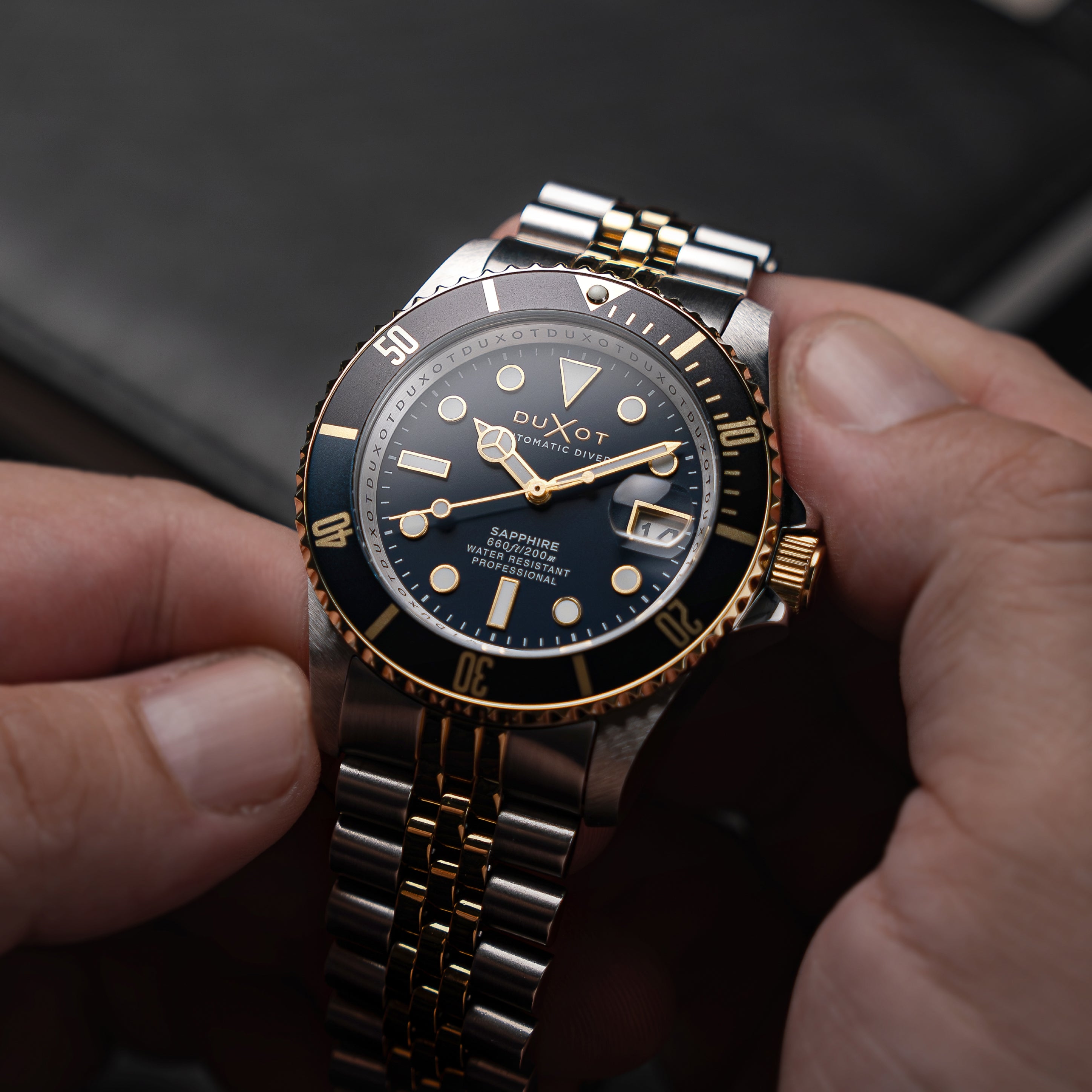 Two Tone Blue | Atlantica Diver Automatic – Duxot Watches
