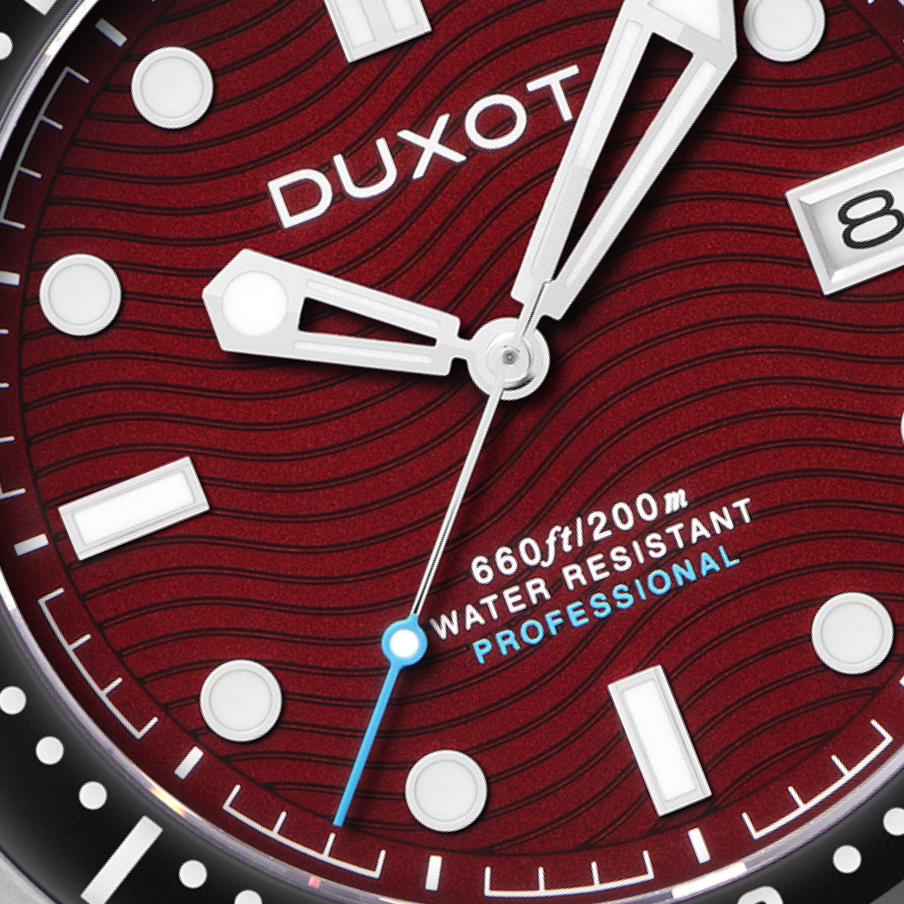 Maroon Red | Henri Diver Automatic – Duxot Watches