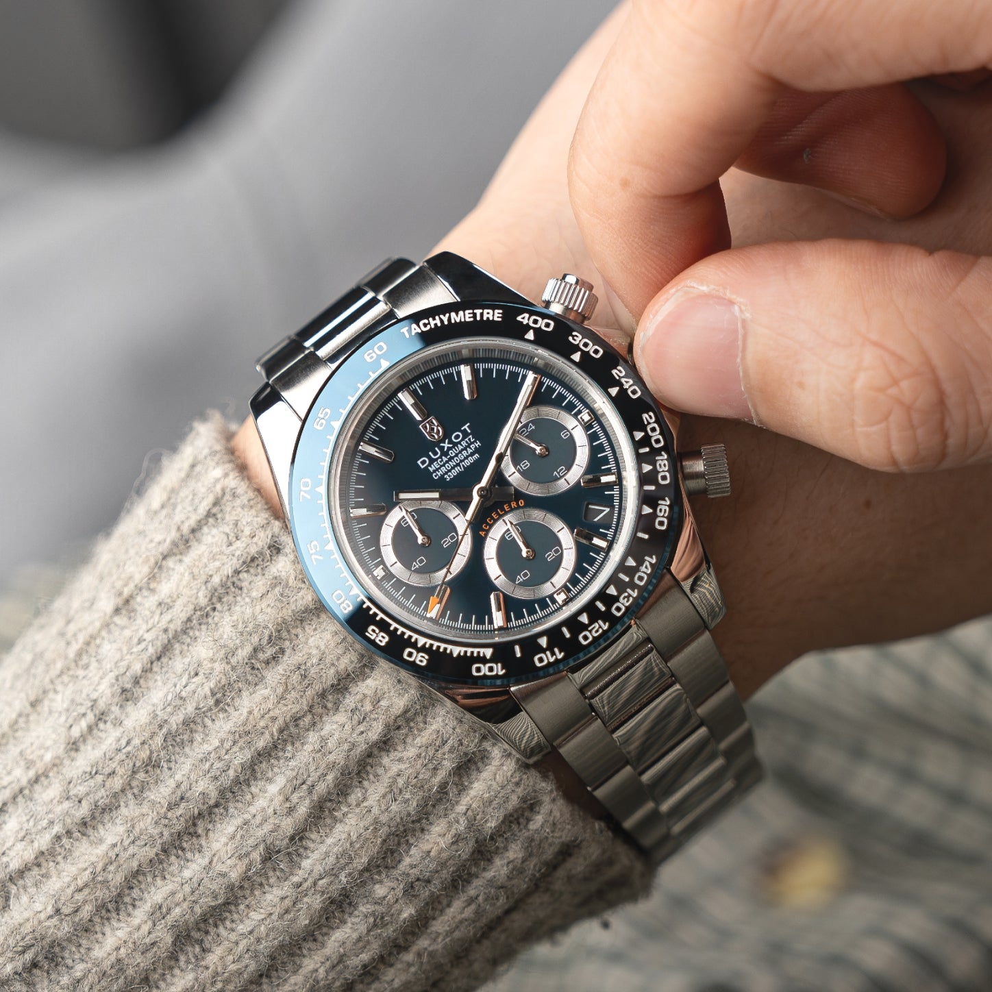 Cambridge Blue | Accelero Chronograph – Duxot Watches