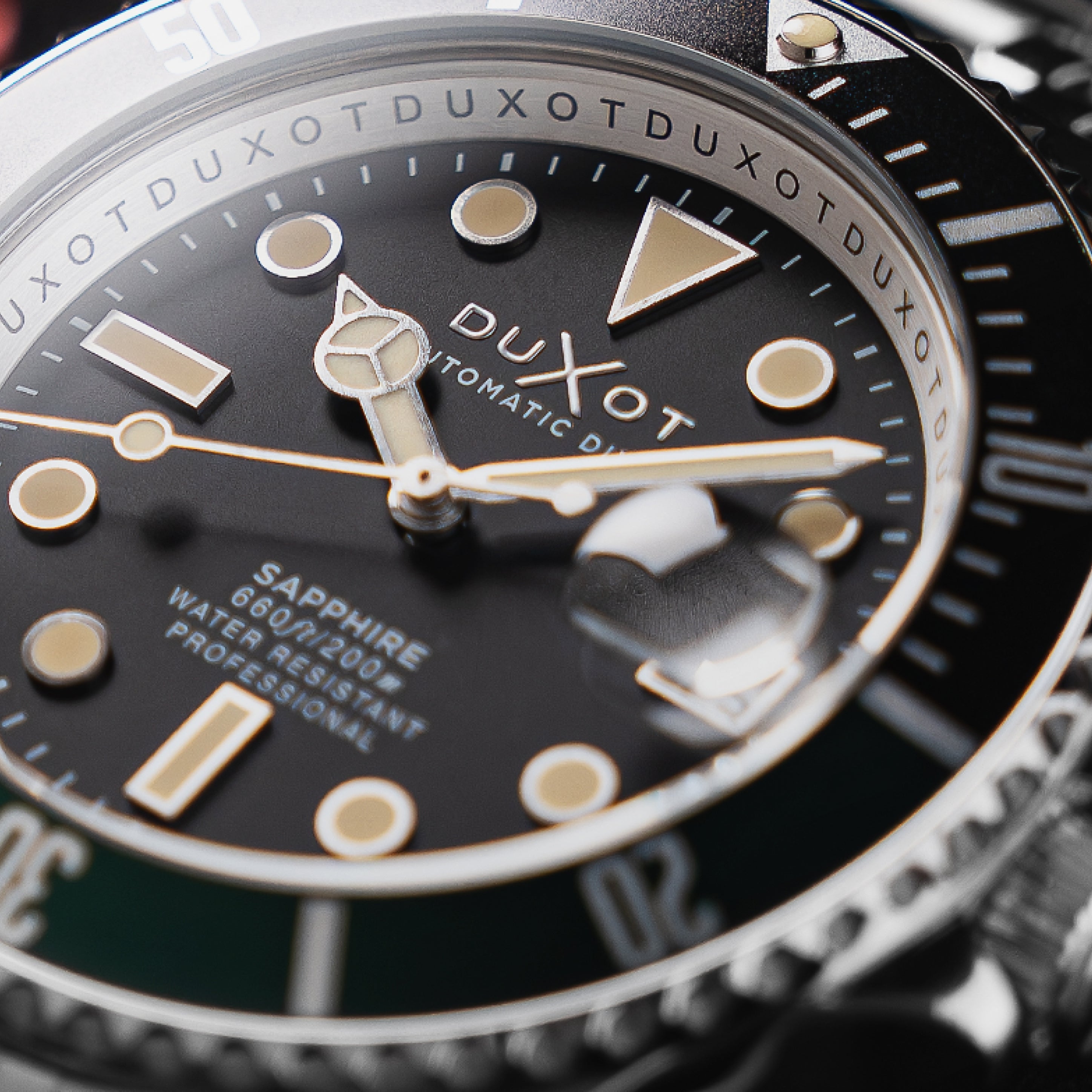 Pitch Black | Atlantica Diver Automatic – Duxot Watches